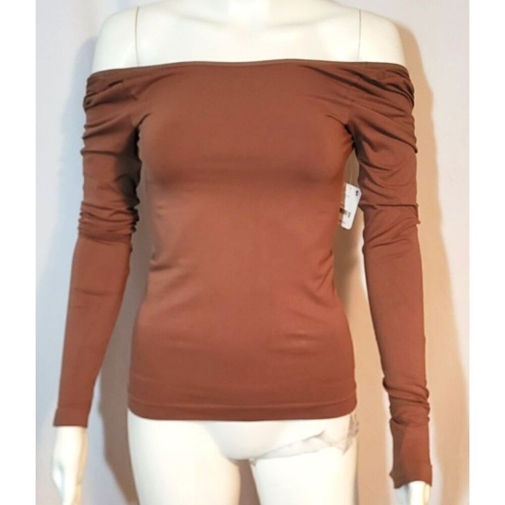 NWT Free People Intimately Low Back Seamless Top Brown - Size M/L - Picture 2 of 8